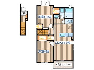 カーサ・ステッラⅡの物件間取画像